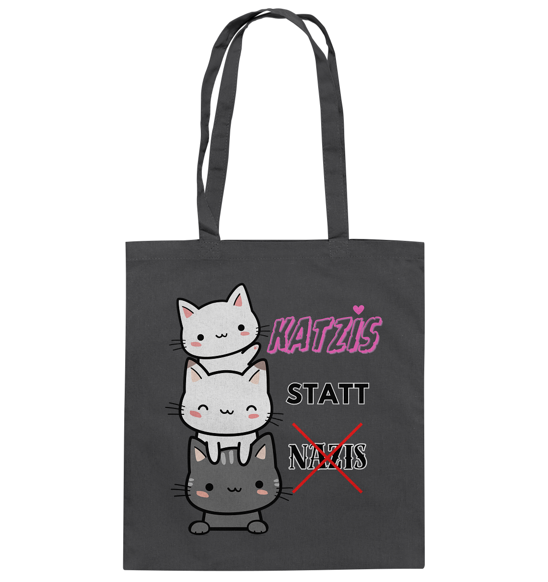Katzis statt Nazis - Baumwolltasche