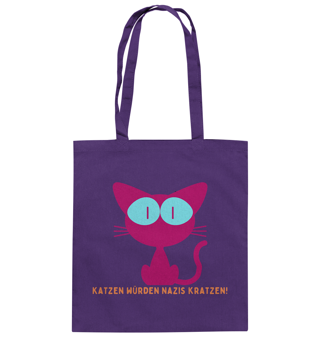 Katzen würden Nazis kratzen - Baumwolltasche