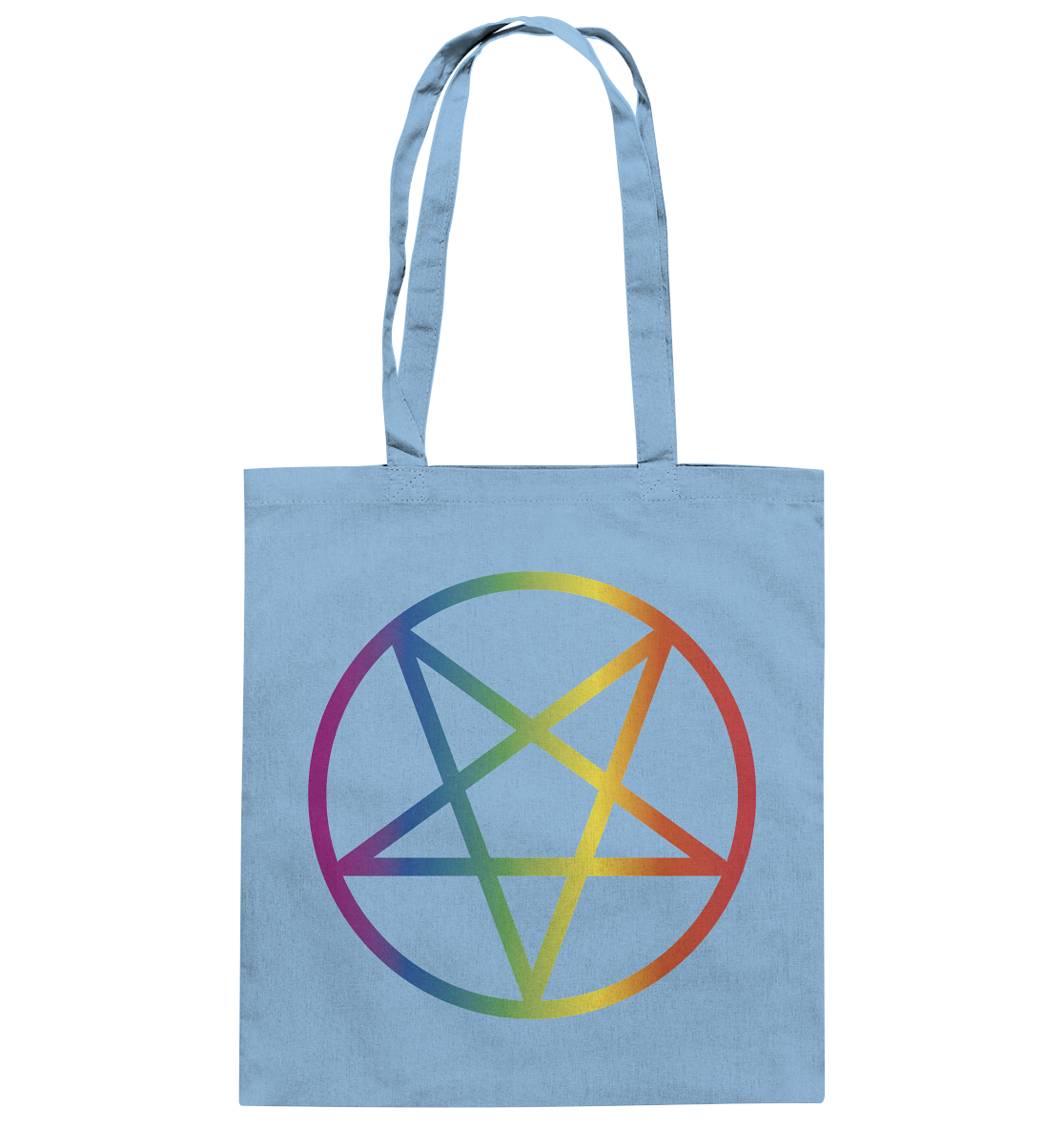 Regenbogen Pentagramm - Baumwolltasche