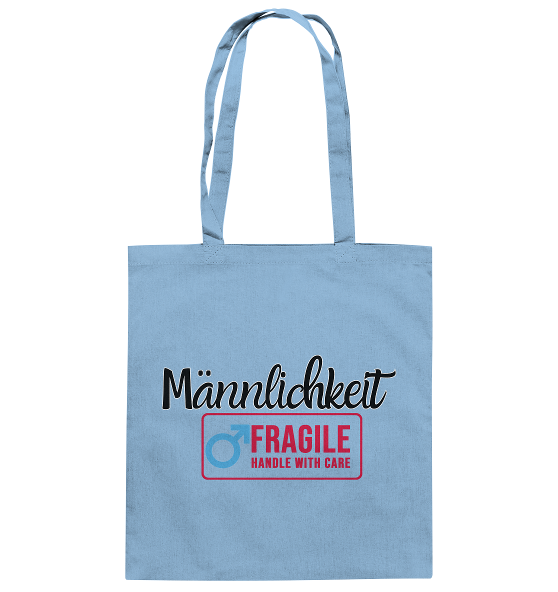 Männlichkeit: Handle with Care - Baumwolltasche