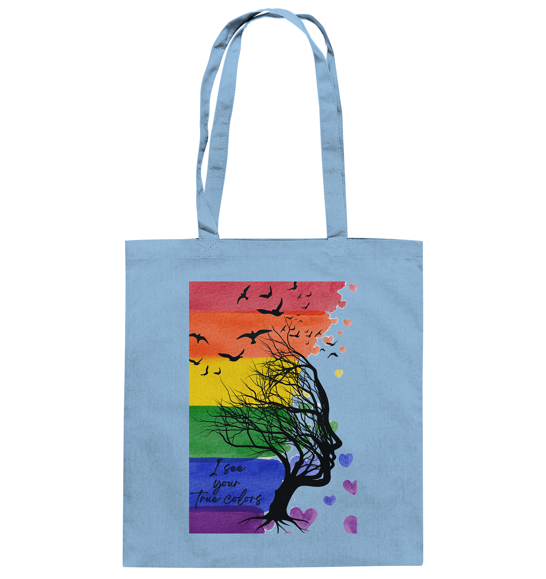 I see your True colors Backprint - Baumwolltasche