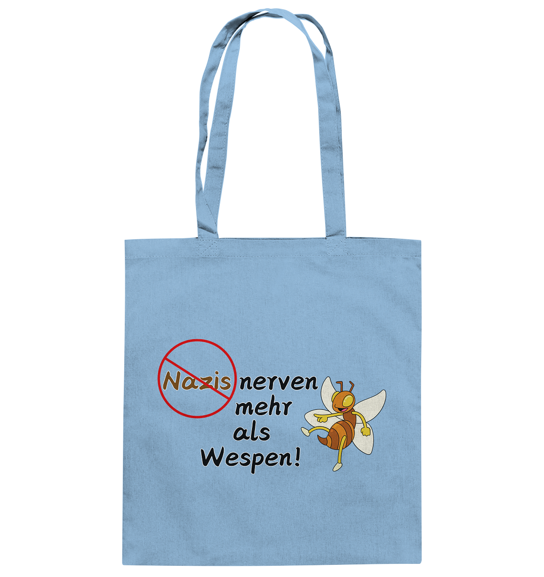 Nazis nerven mehr als Wespen - Baumwolltasche
