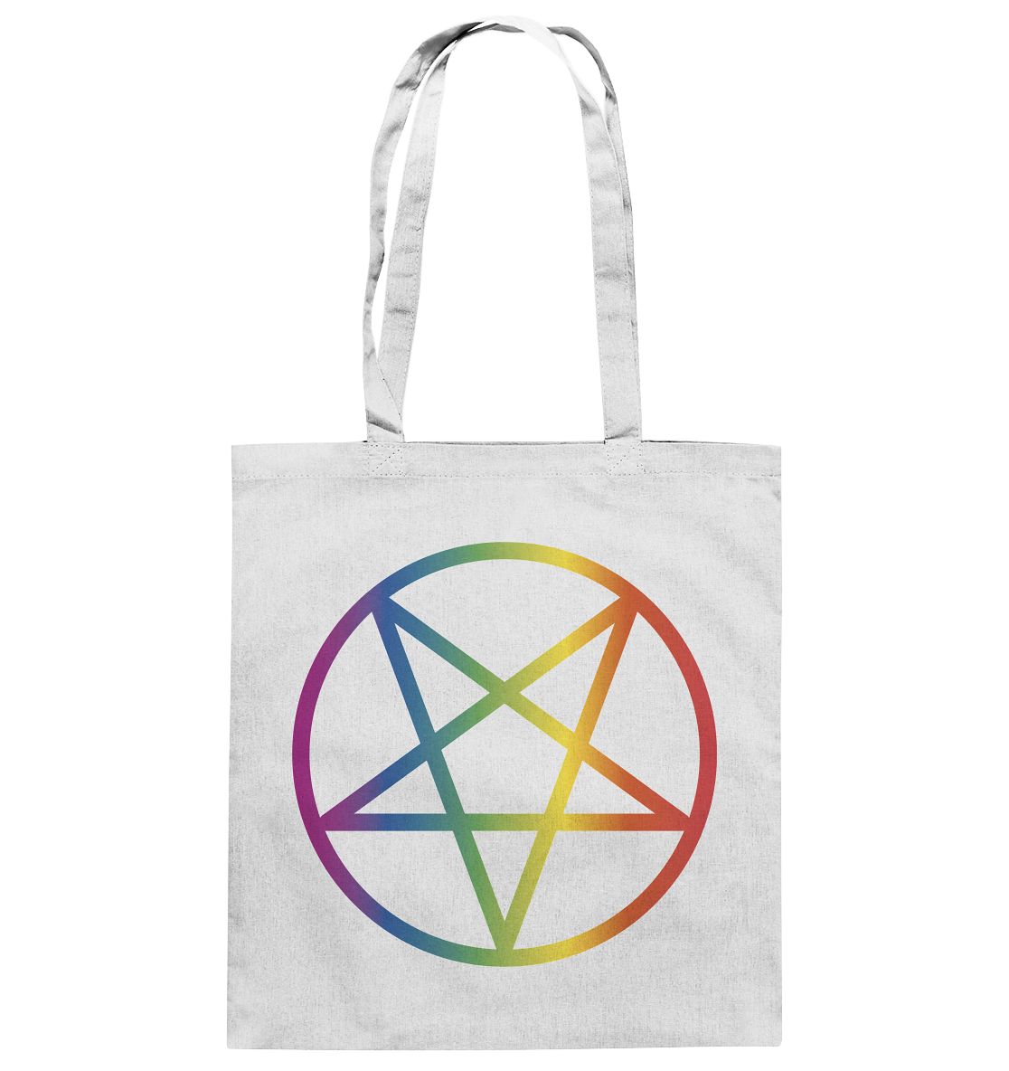 Regenbogen Pentagramm - Baumwolltasche