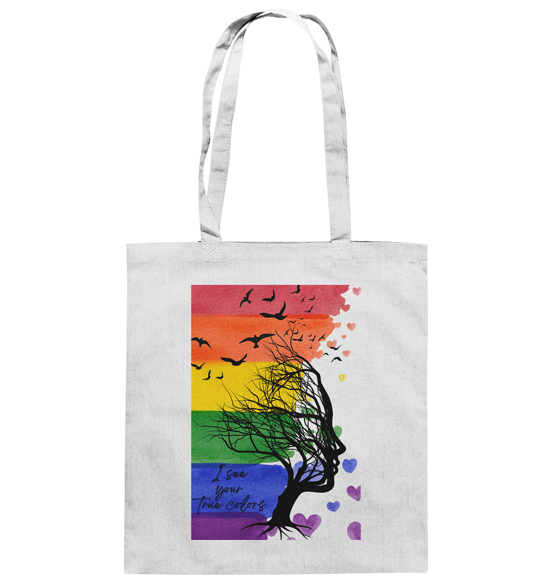 I see your True colors Backprint - Baumwolltasche