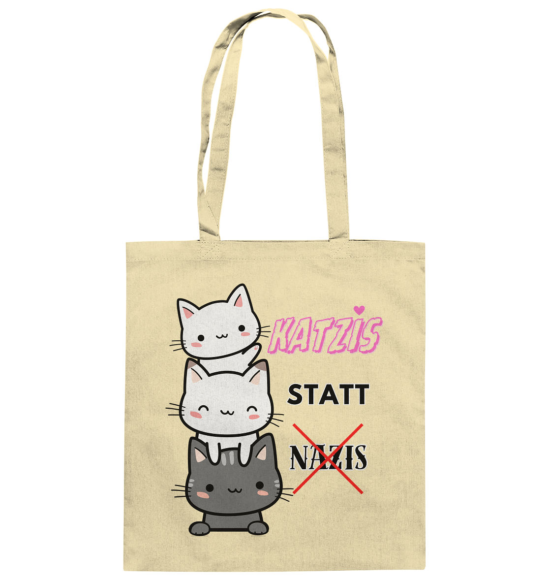 Katzis statt Nazis - Baumwolltasche