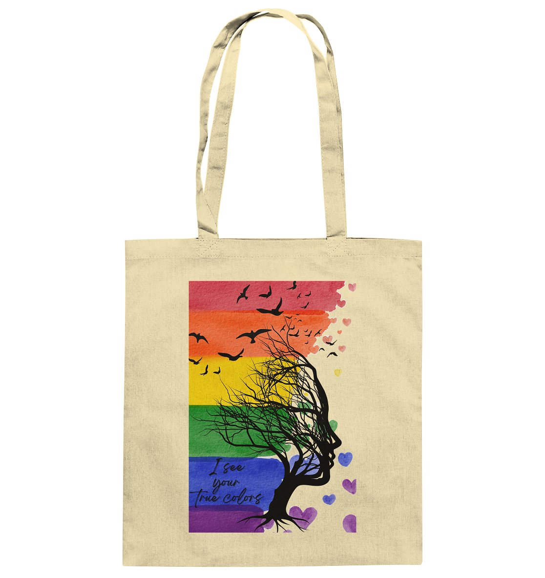 I see your True colors Backprint - Baumwolltasche