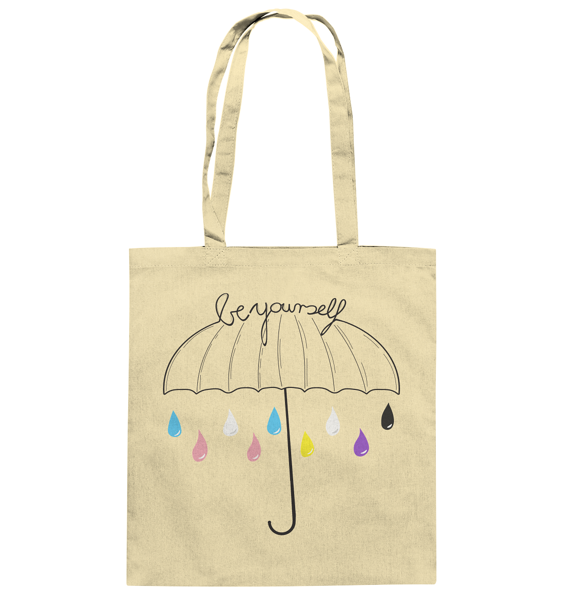 Trans Umbrella Backprint - Baumwolltasche