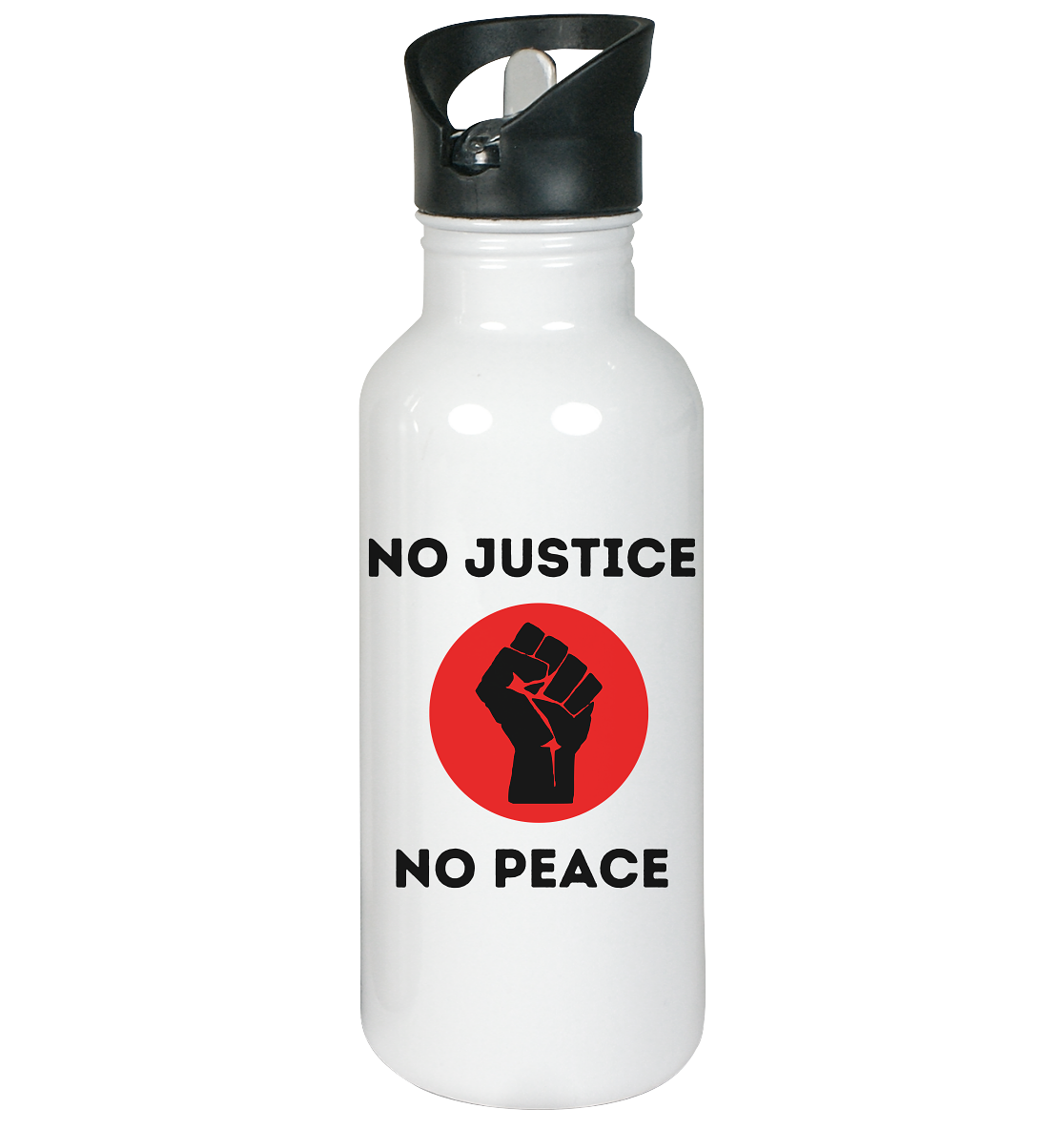 No Justice No Peace "Raised Fist Edition" - Edelstahl-Trinkflasche