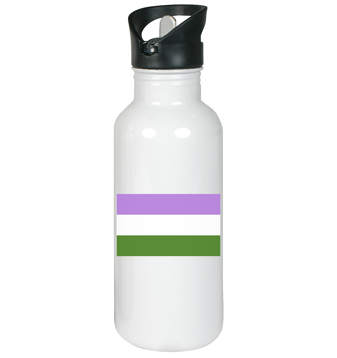 Genderqueer Pride Flag - Edelstahl-Trinkflasche