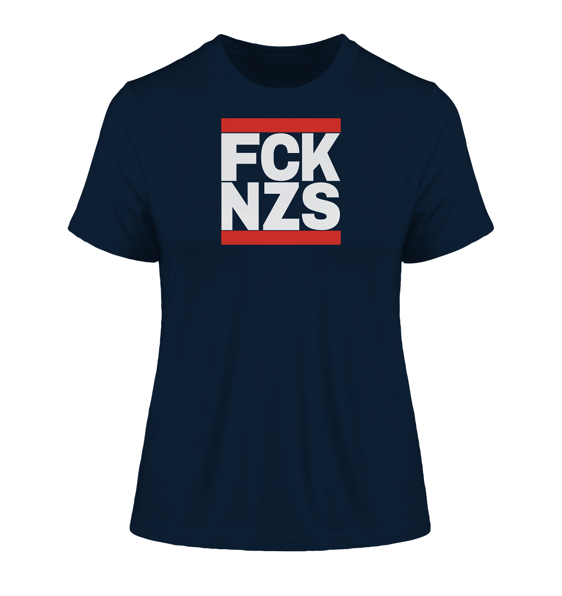 FCK NZS (weiße Schrift) - Fitted Ladies Organic Shirt