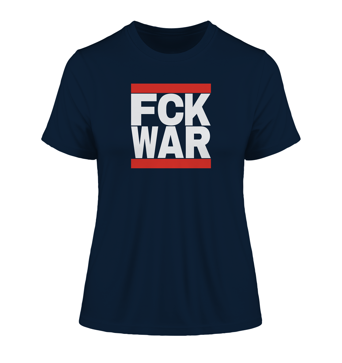 FCK WAR (weiße Schrift) - Fitted Ladies Organic Shirt