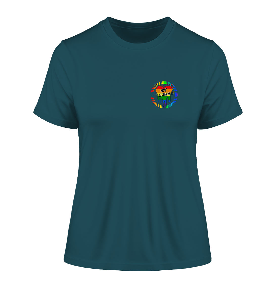 Queer Not Wrong "Regenbogenkreis Edition" - Fitted Ladies Organic Shirt