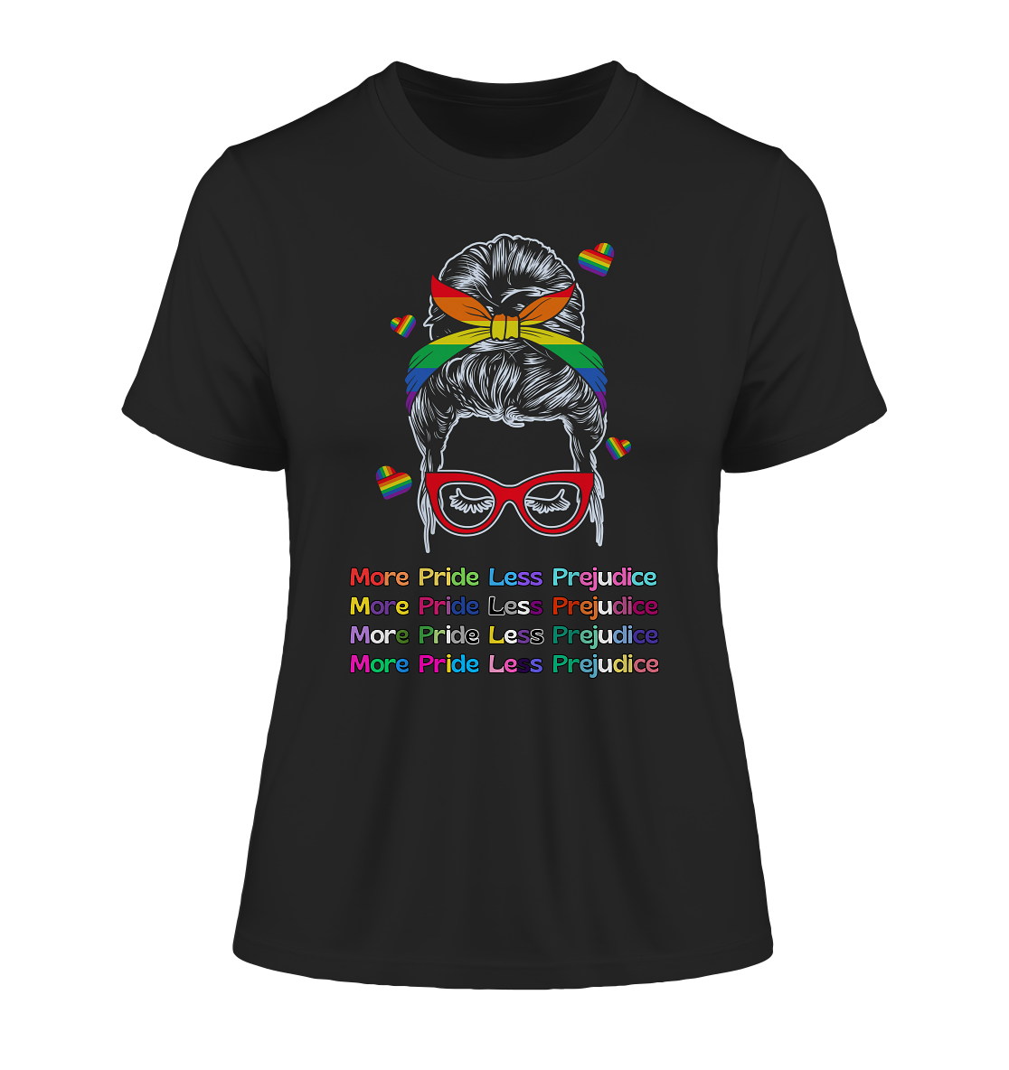 More Pride Less Prejudice - Fitted Ladies Organic Shirt