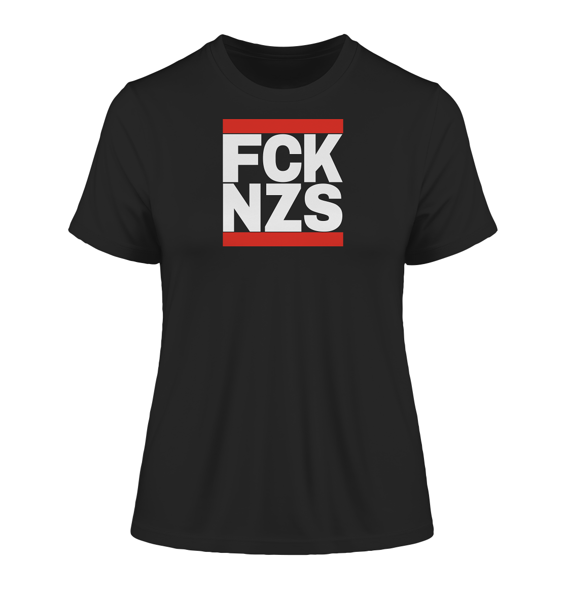 FCK NZS (weiße Schrift) - Fitted Ladies Organic Shirt