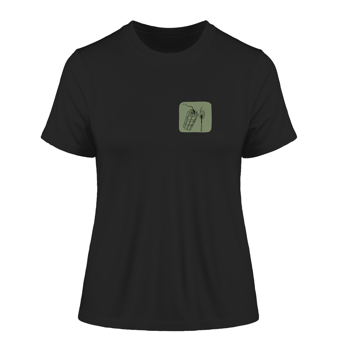 Feuer und Flamme fürs Patriarchat - Fitted Ladies Organic Shirt