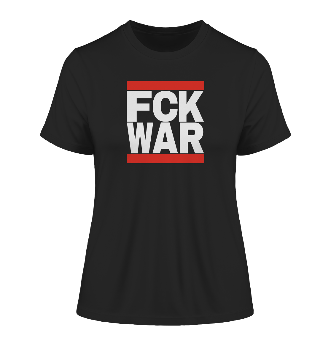 FCK WAR (weiße Schrift) - Fitted Ladies Organic Shirt