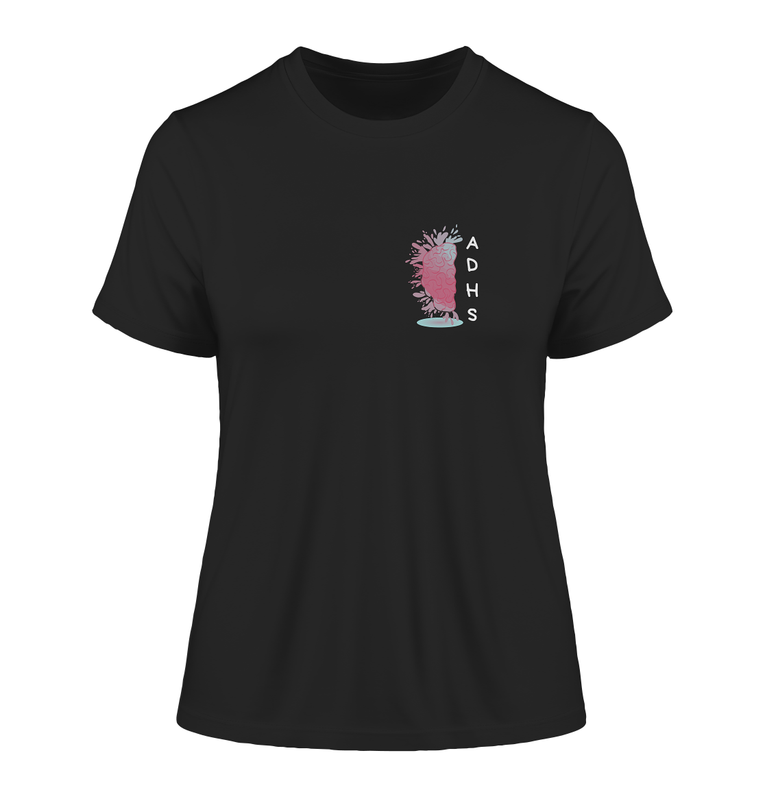 ADHS Aktiv Direkt Humorvoll Sozial Backprint - Fitted Ladies Organic Shirt