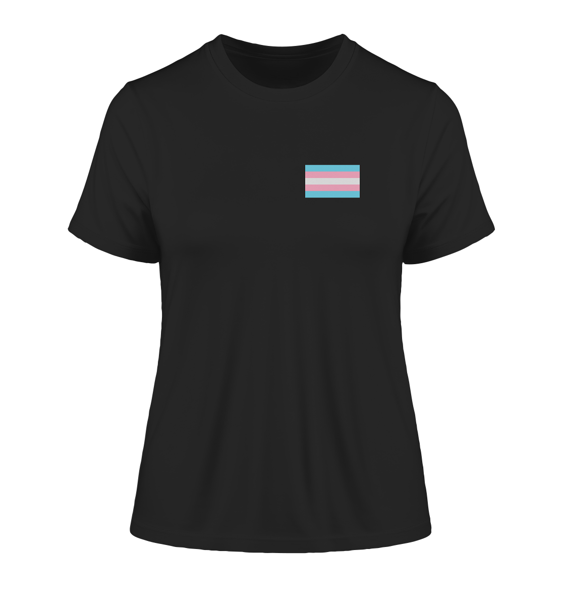 Trans Pride Flag - Fitted Ladies Organic Shirt