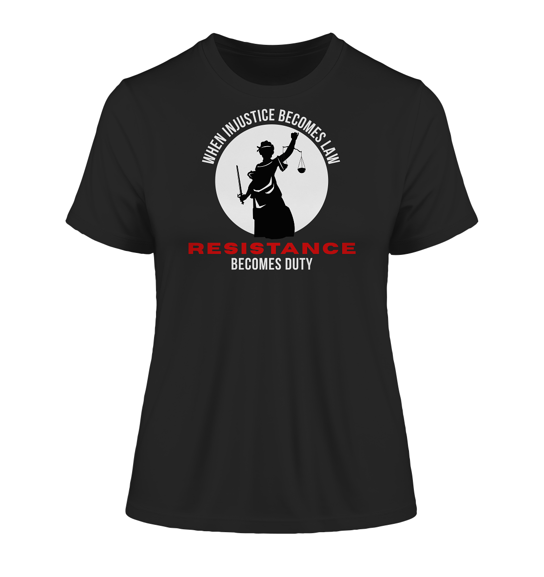 When Injustice becomes Law Resistance becomes Duty - Fitted Ladies Organic Shirt
