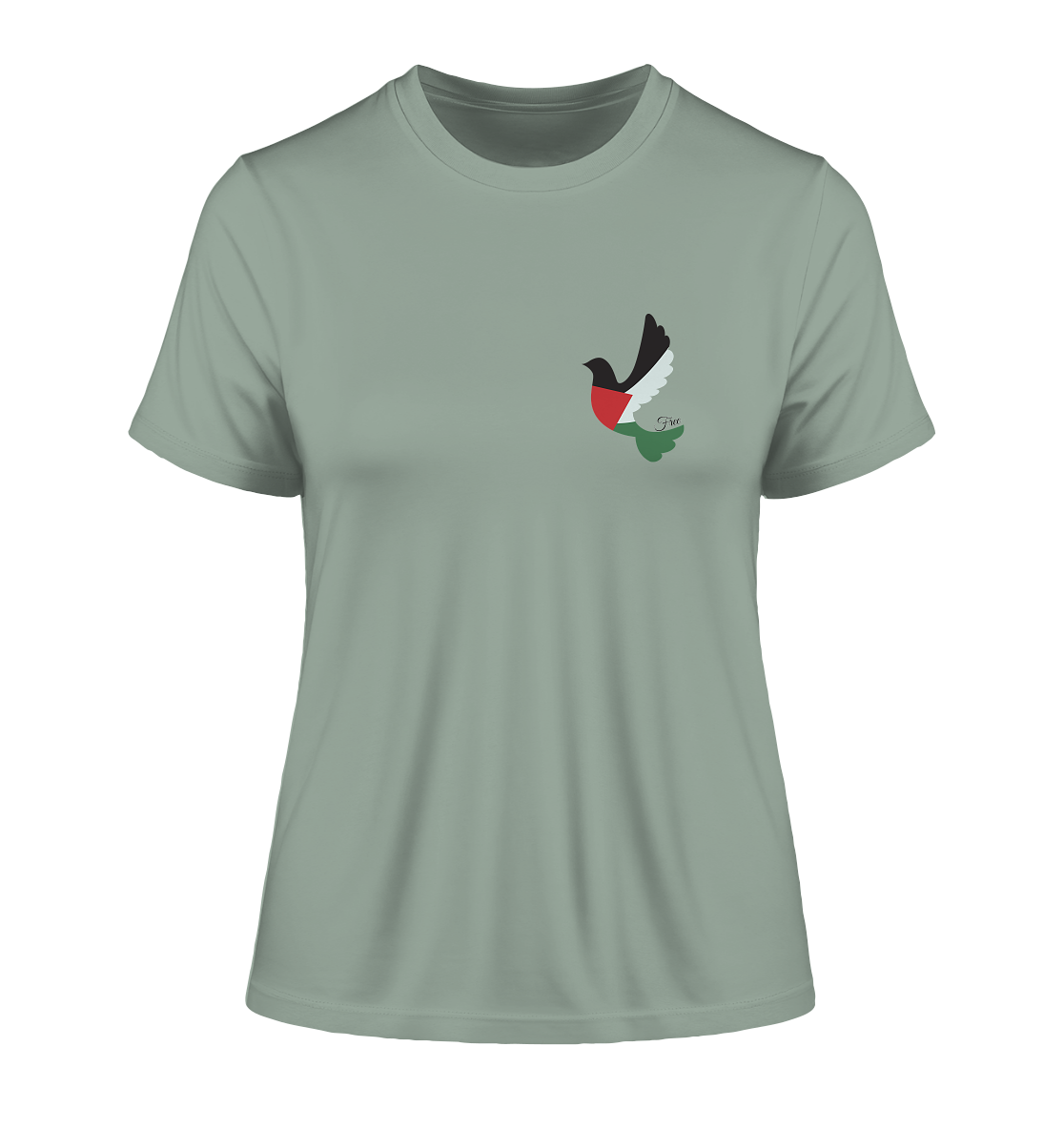 Free Palestine "Unbroken Wings Edition" - Fitted Ladies Organic Shirt