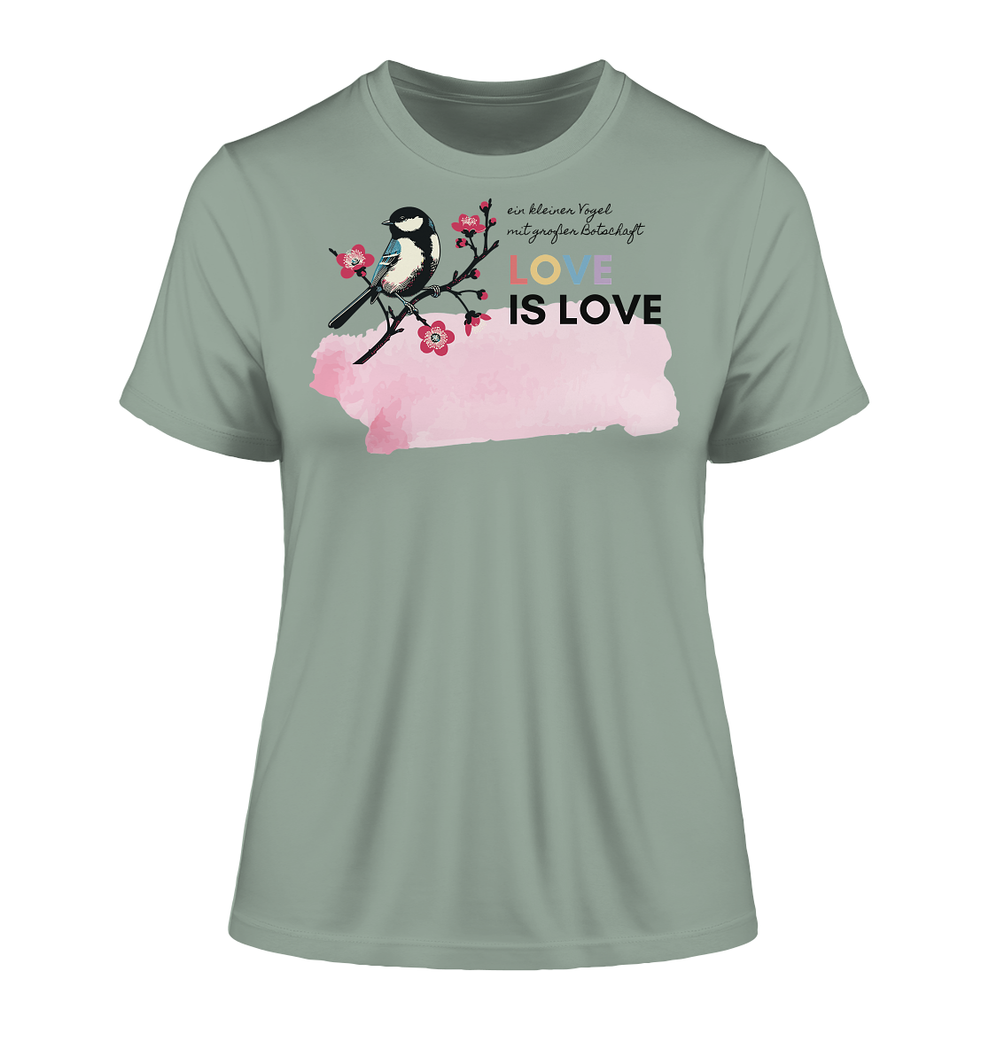 Kleine Flügel, große Botschaft - Fitted Ladies Organic Shirt