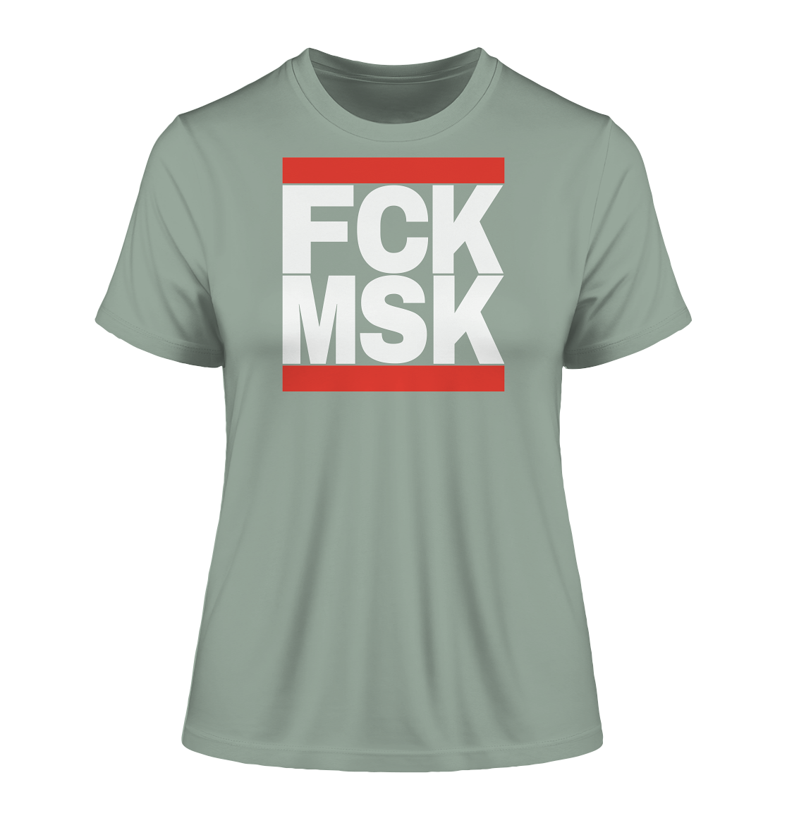 FCK MSK (weiße Schrift) - Fitted Ladies Organic Shirt