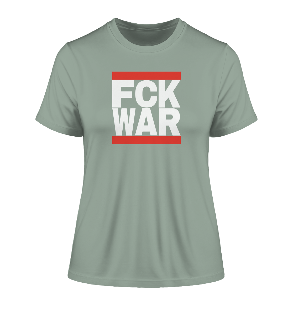 FCK WAR (weiße Schrift) - Fitted Ladies Organic Shirt