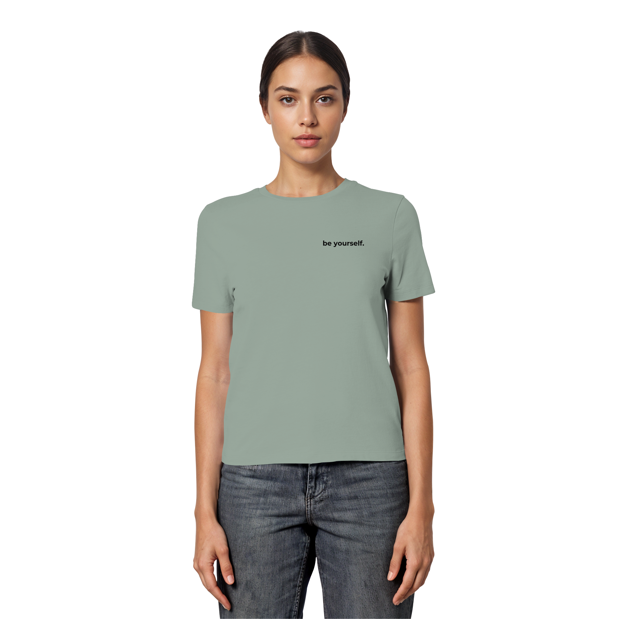 Trans Umbrella Backprint - Fitted Ladies Organic Shirt