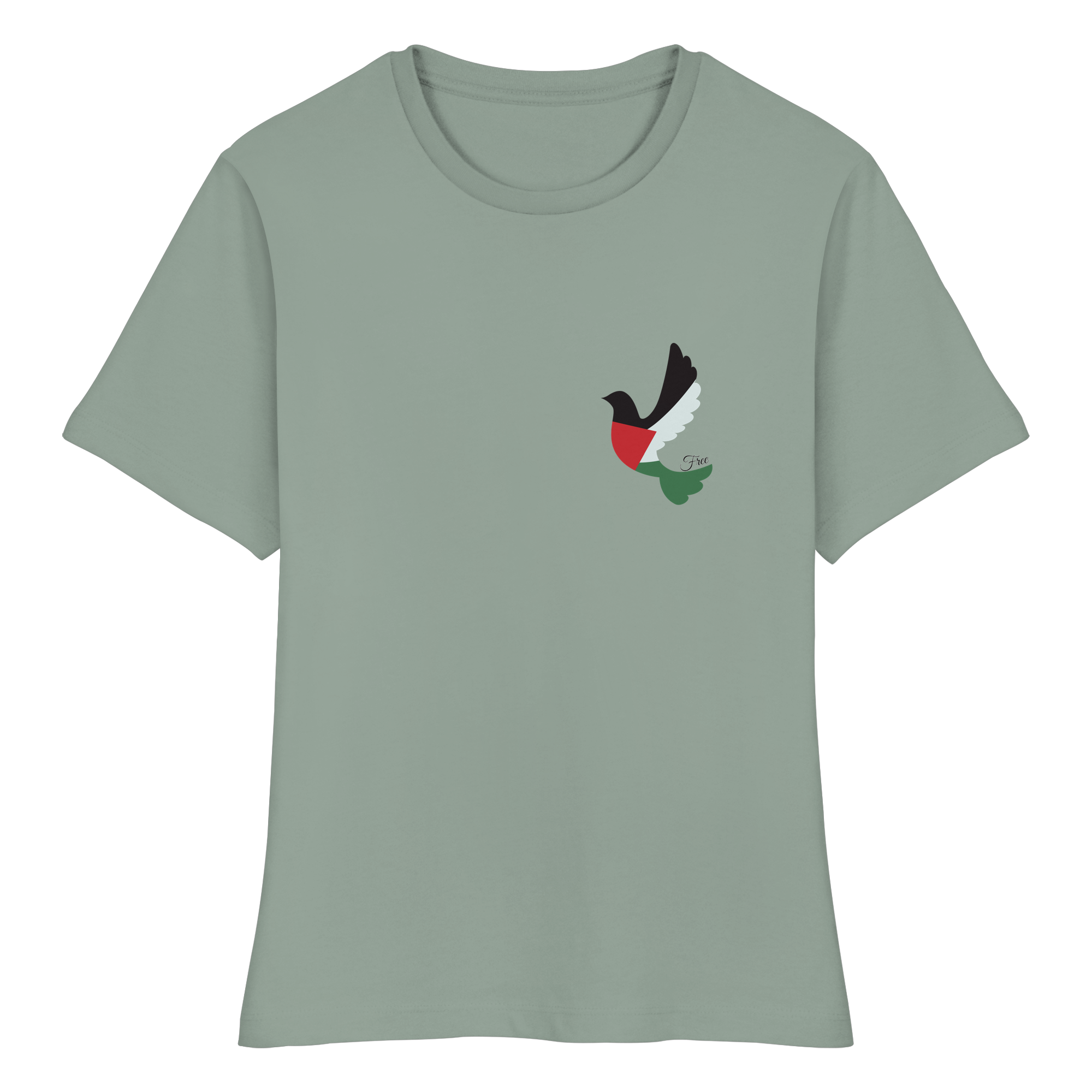 Free Palestine "Unbroken Wings Edition" - Fitted Ladies Organic Shirt