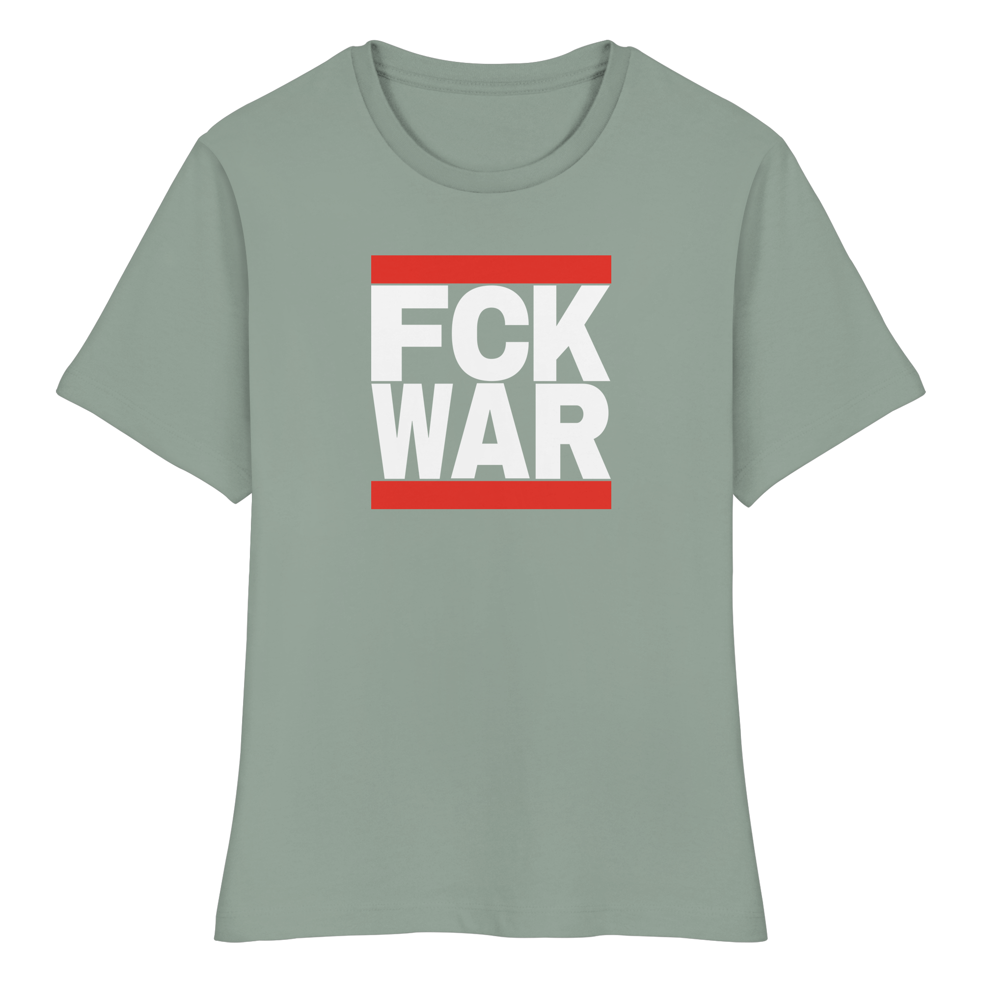 FCK WAR (weiße Schrift) - Fitted Ladies Organic Shirt