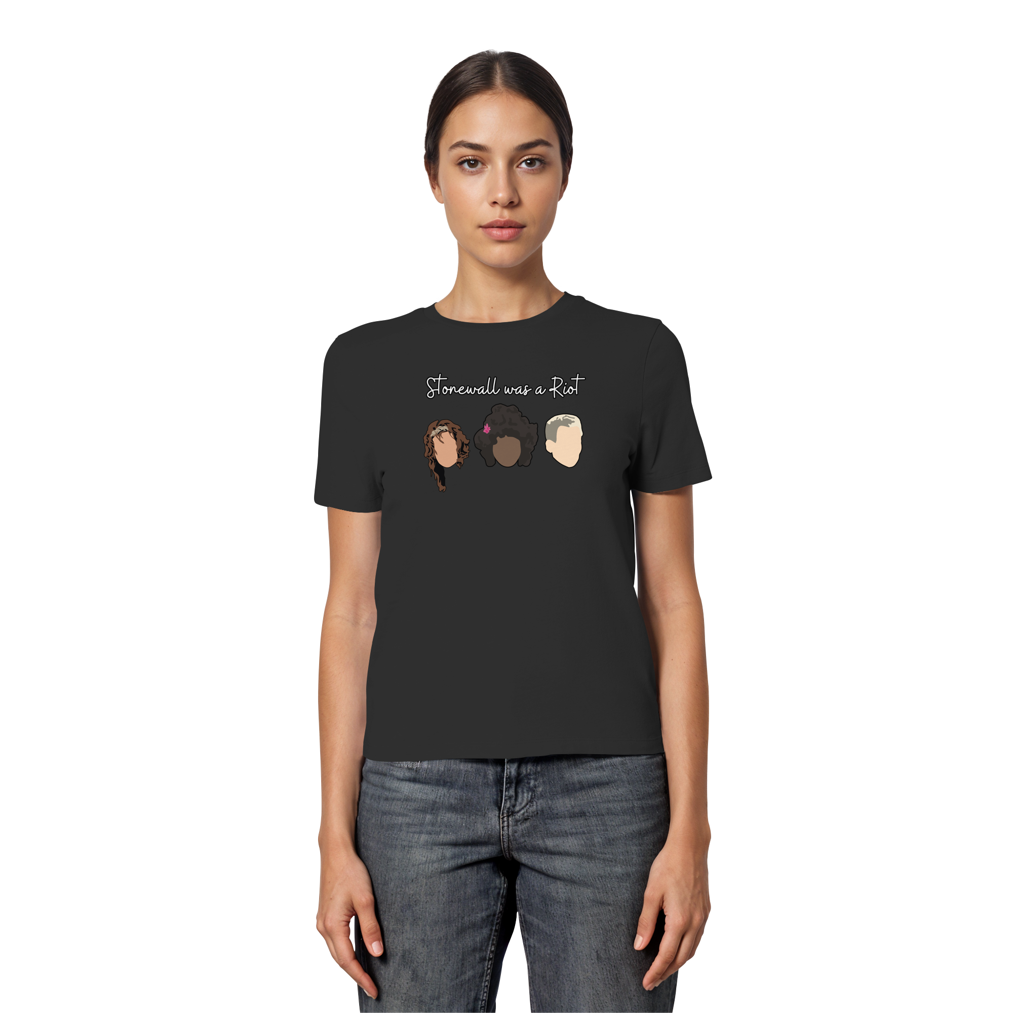 Stonewall was a Riot "Icons Edition" (dunkel) - Fitted Ladies Organic Shirt