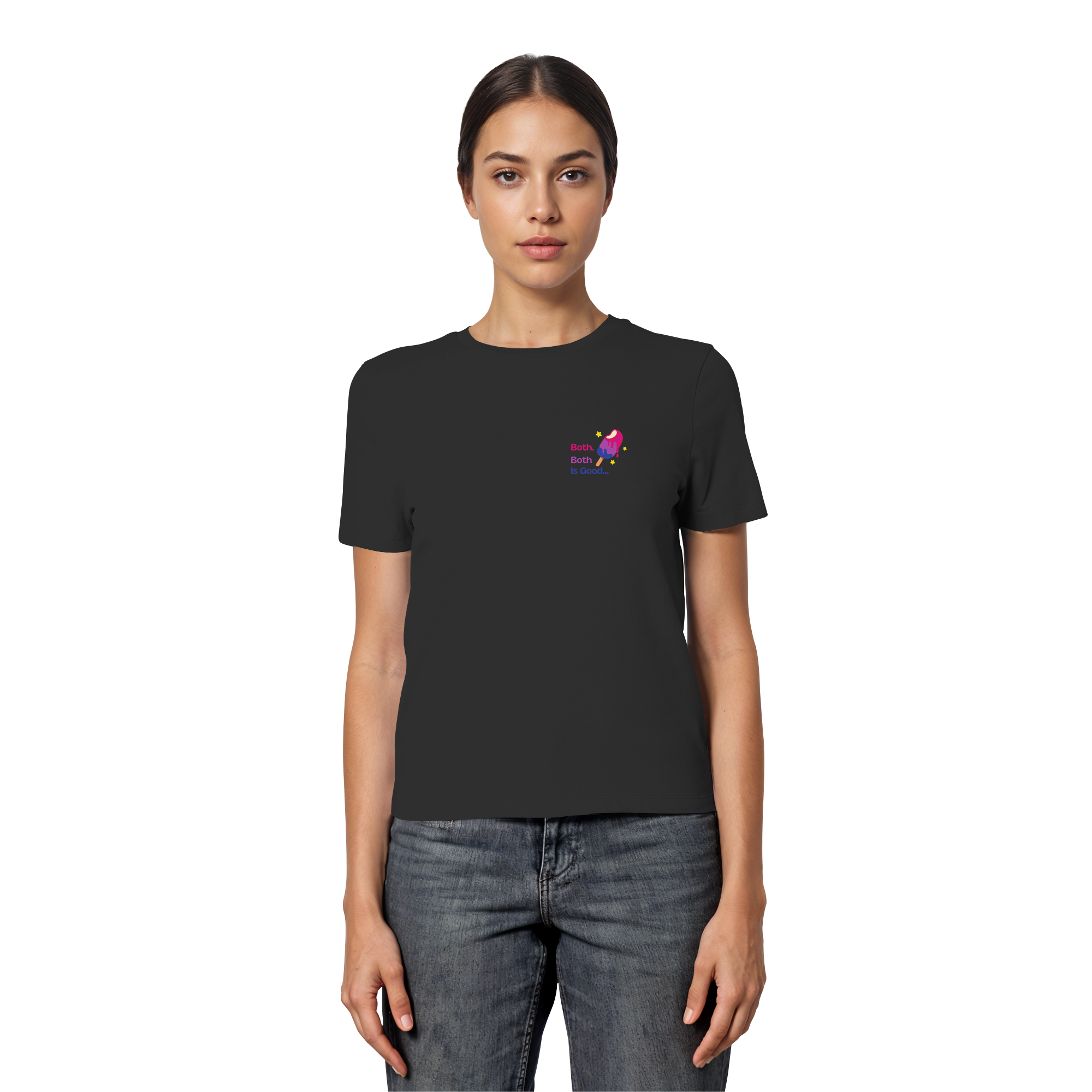 Bi Pride: Both is Good - Fitted Ladies Organic Shirt