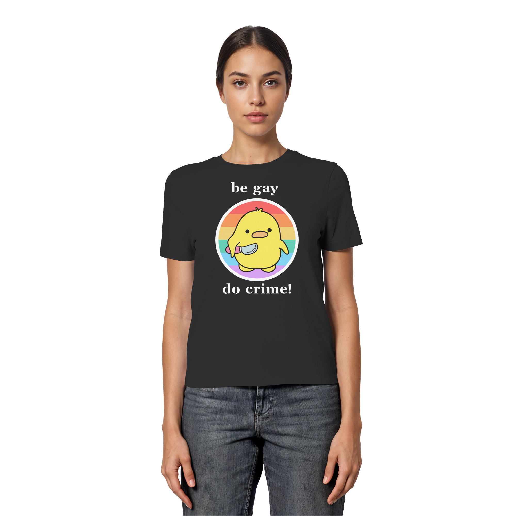 Be Gay Do Crime - Fitted Ladies Organic Shirt