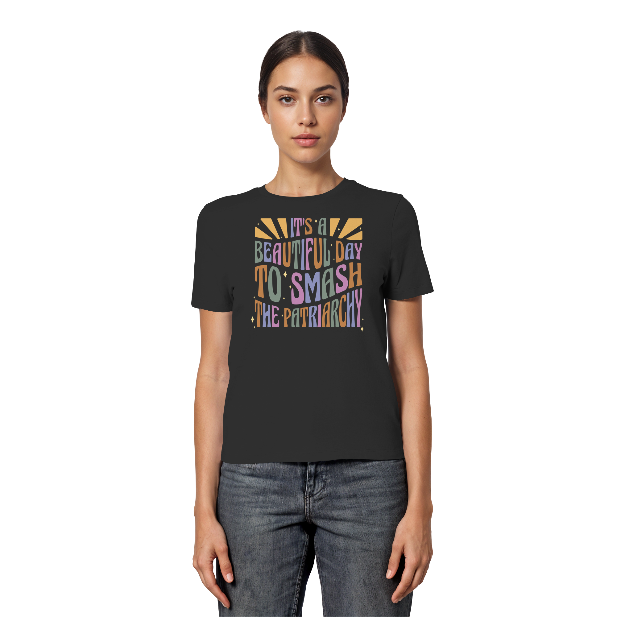 It's a Beautiful Day to Smash the Patriarchy - Fitted Ladies Organic Shirt