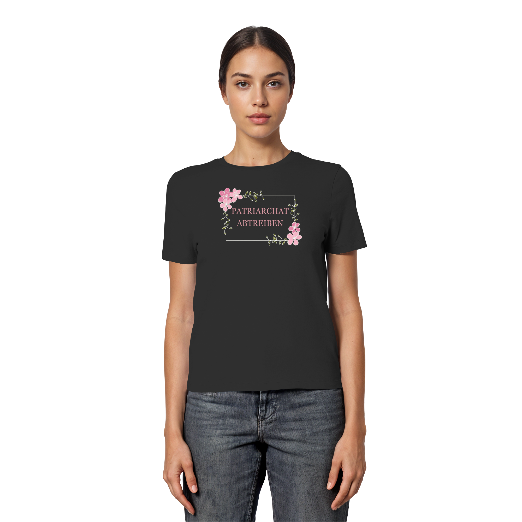 Patriarchat abtreiben - Fitted Ladies Organic Shirt