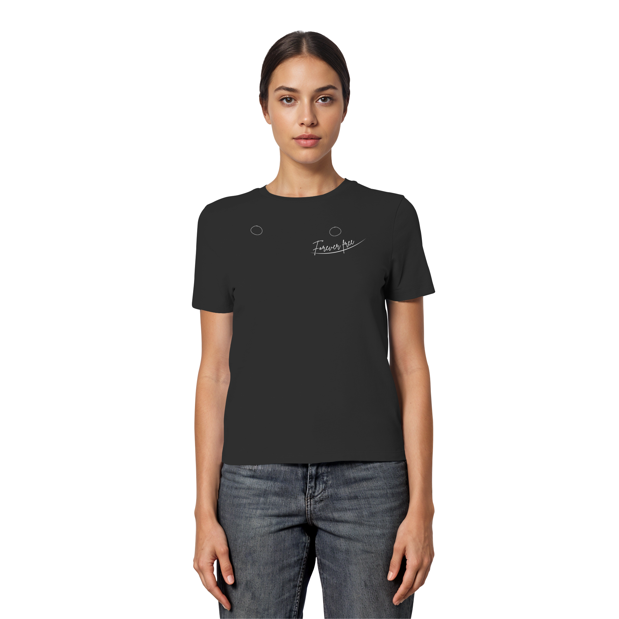 Forever Free nach Mastektomie "linksseitige Edition" - Fitted Ladies Organic Shirt