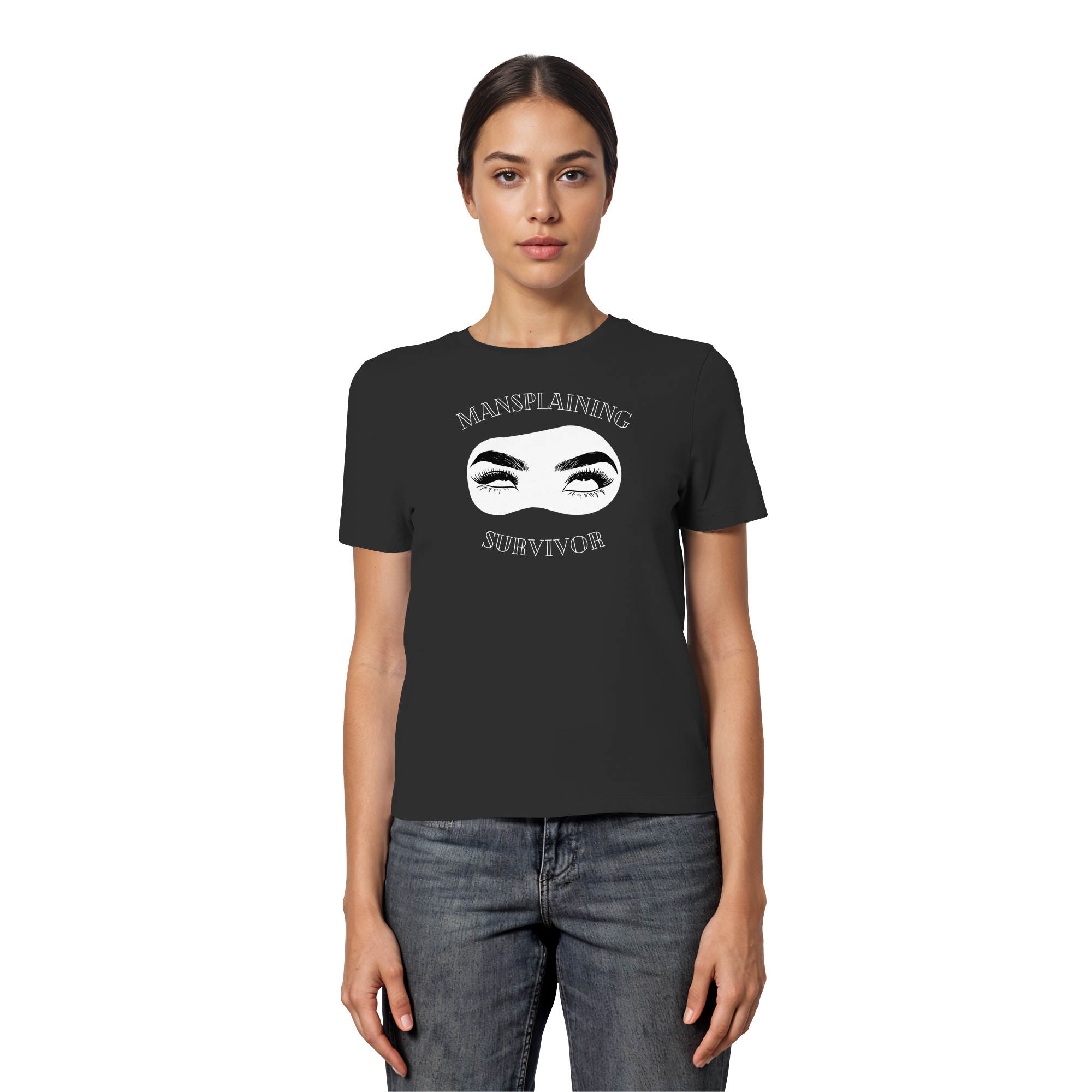 Mansplaining Survivor - Fitted Ladies Organic Shirt