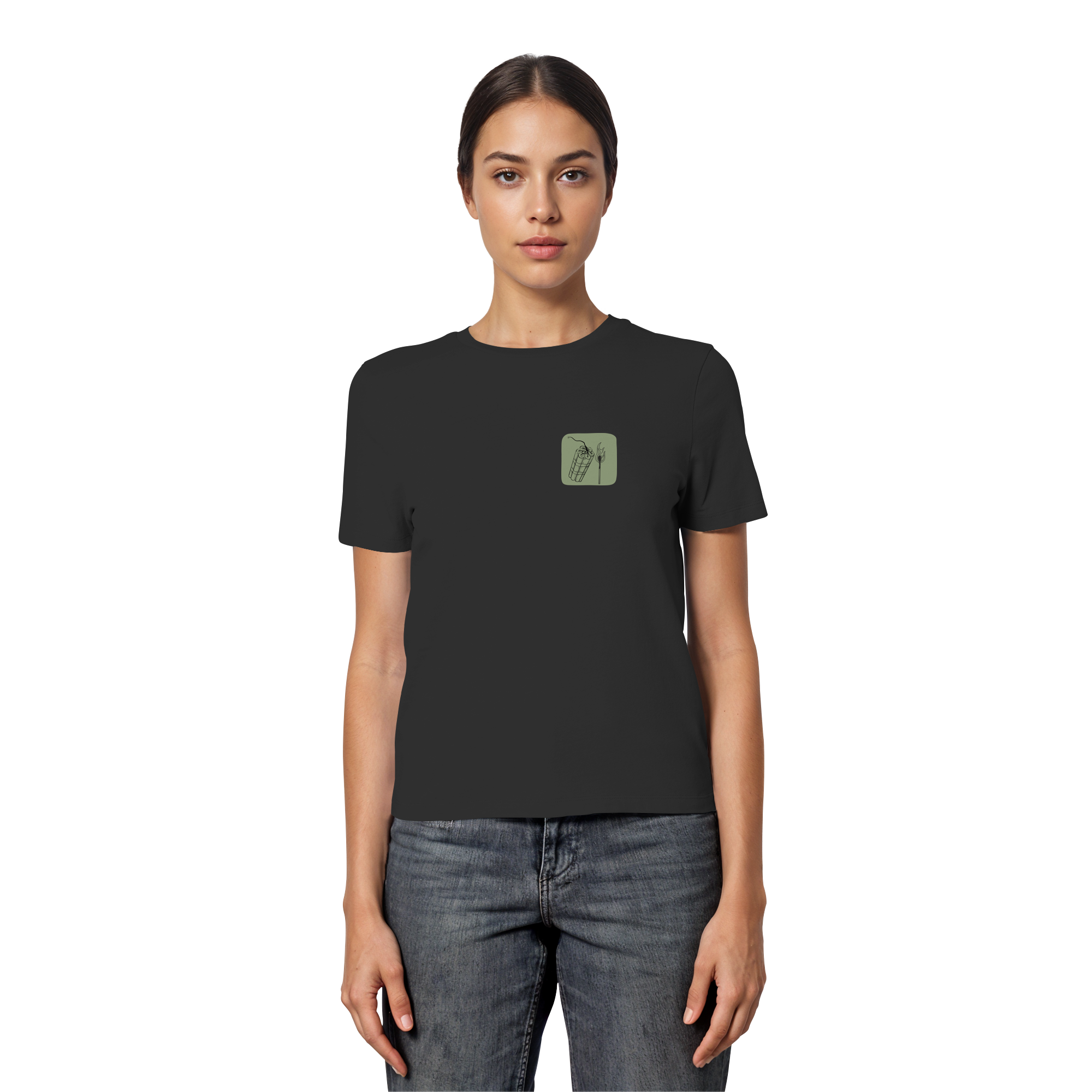 Feuer und Flamme fürs Patriarchat - Fitted Ladies Organic Shirt