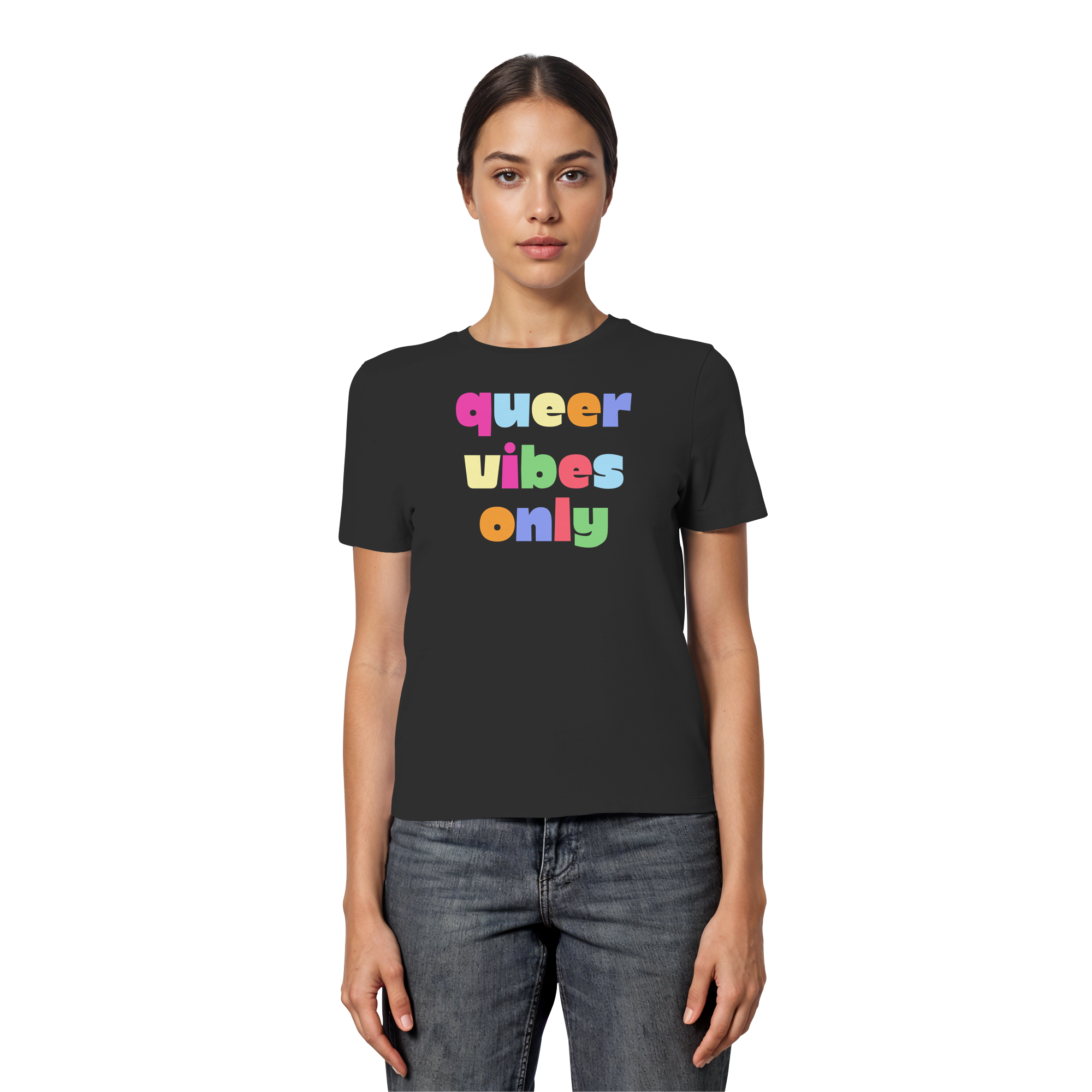 Queer Vibes Only - Fitted Ladies Organic Shirt