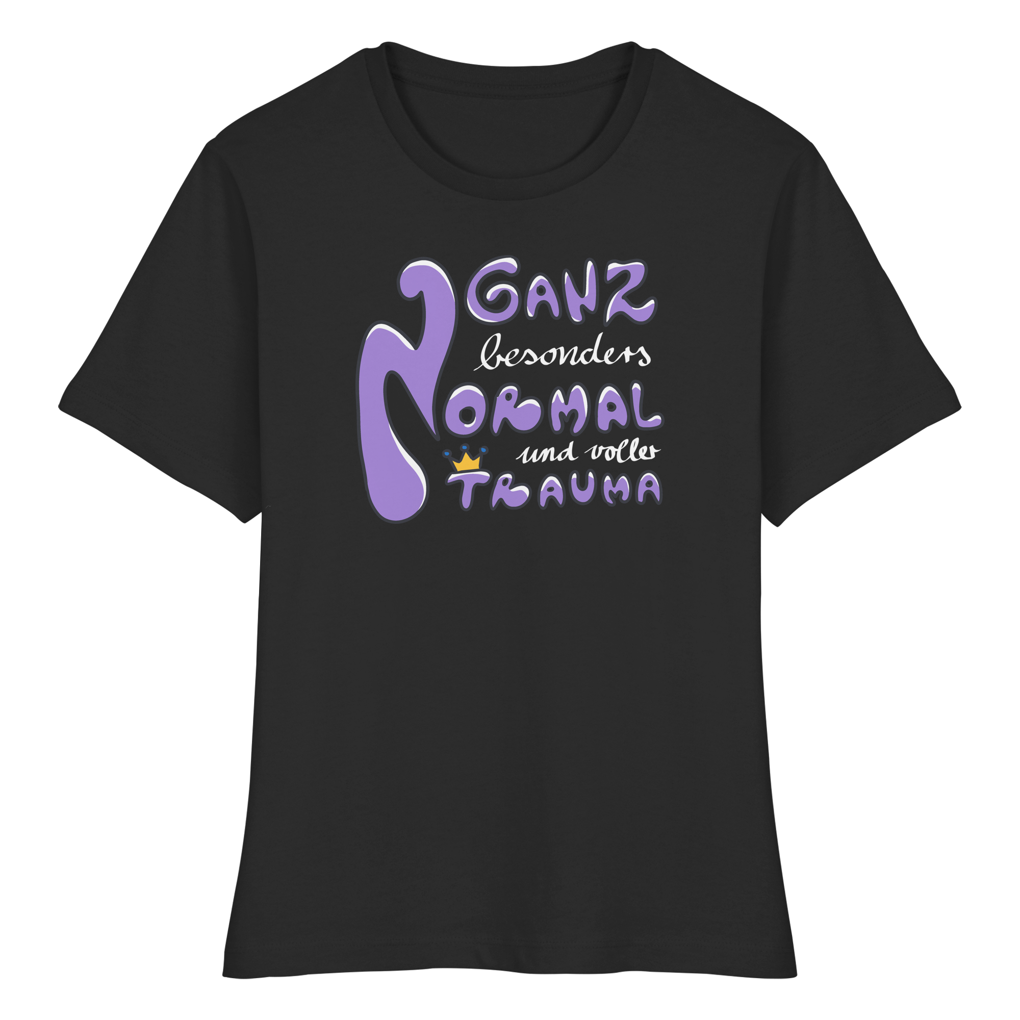 Ganz besonders Normal und voller Trauma "Lila Edition" - Fitted Ladies Organic Shirt