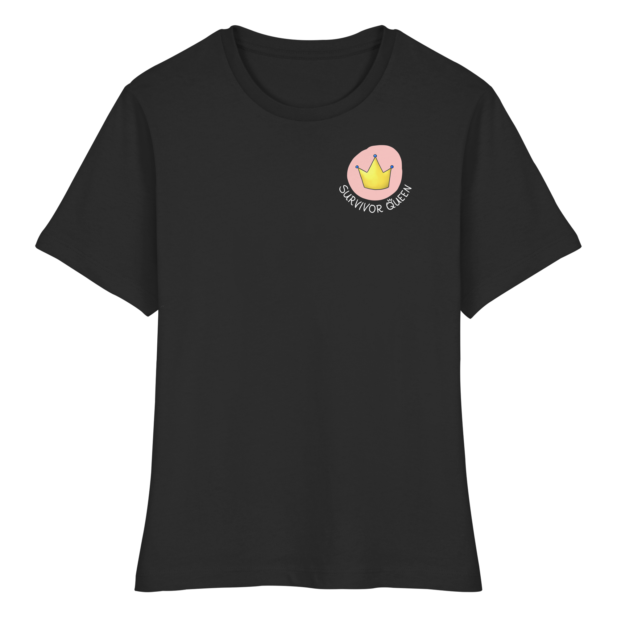 Survivor Queens Logo "Schriftzug Edition" Brustprint (dunkel) - Fitted Ladies Organic Shirt