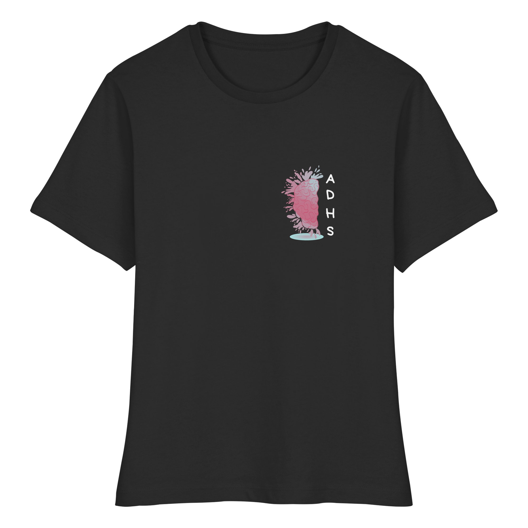 ADHS Aktiv Direkt Humorvoll Sozial Backprint - Fitted Ladies Organic Shirt