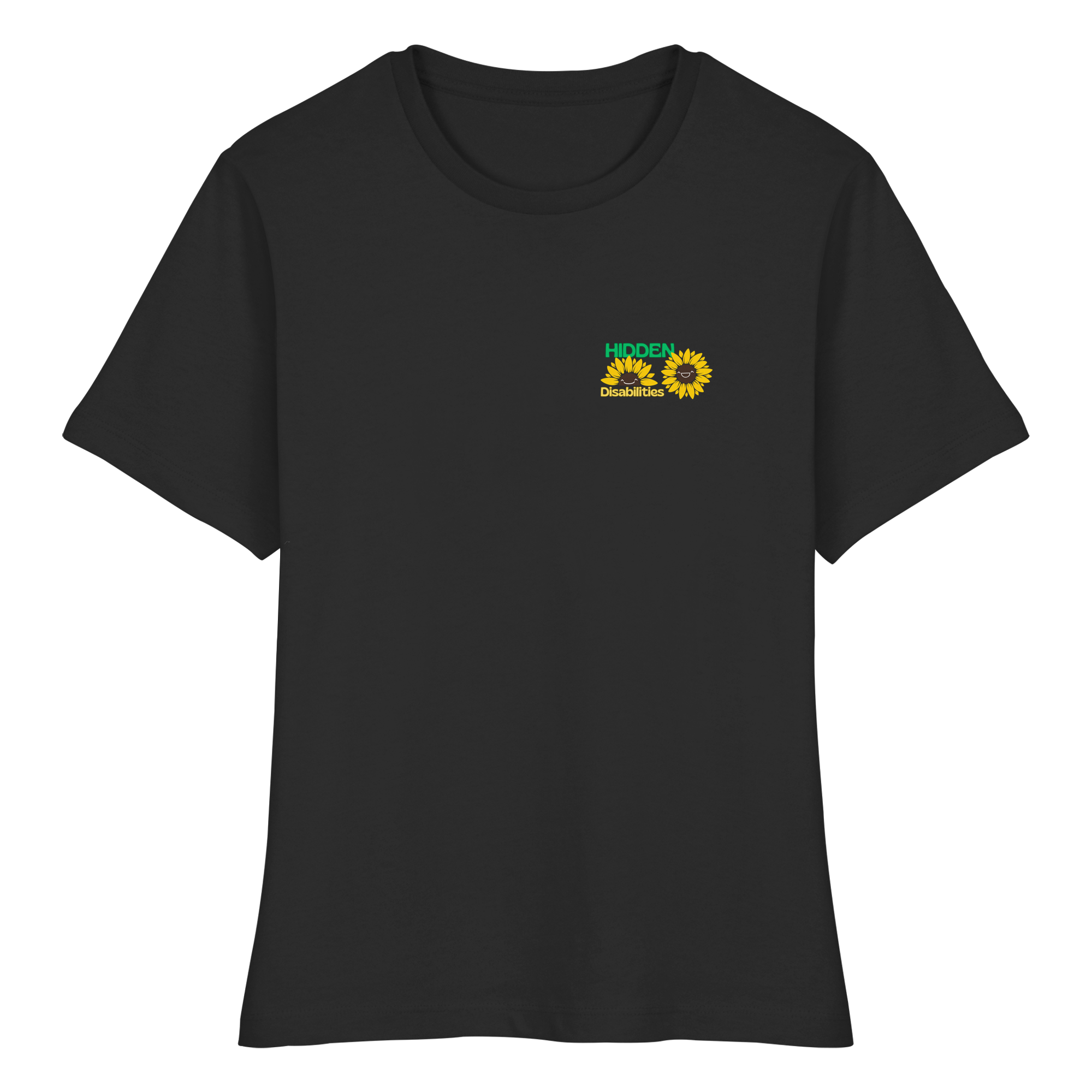 Hidden Disabilities "Sunflower Smile Edition" - Fitted Ladies Organic Shirt
