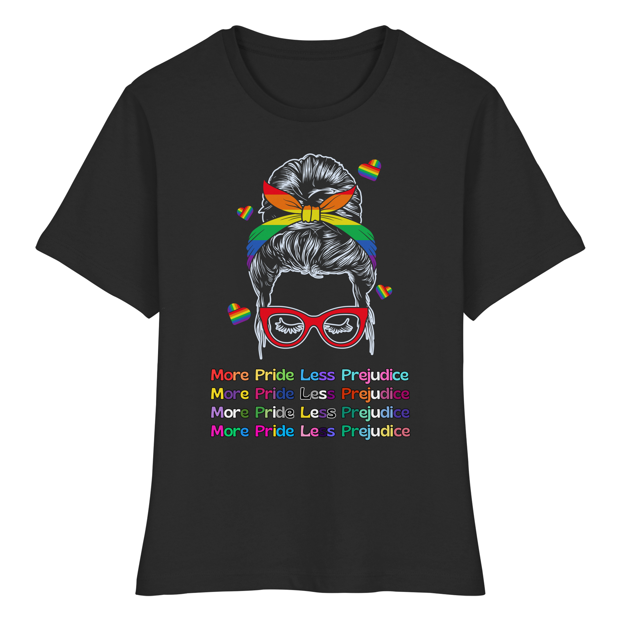 More Pride Less Prejudice - Fitted Ladies Organic Shirt