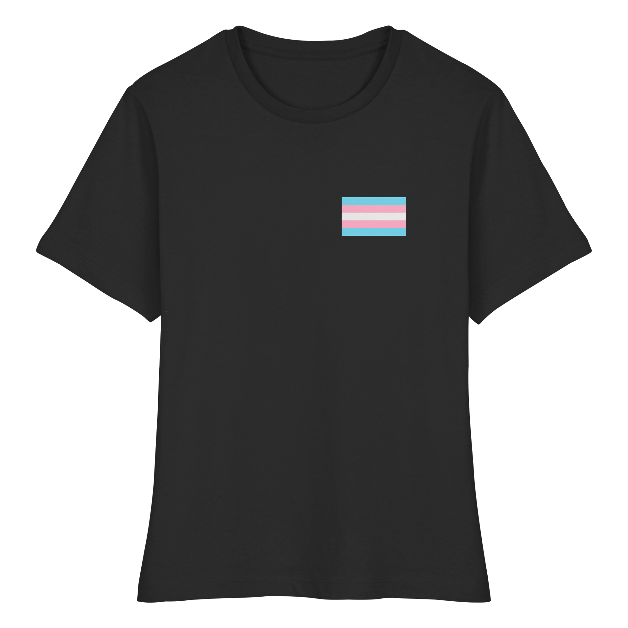 Trans Pride Flag - Fitted Ladies Organic Shirt