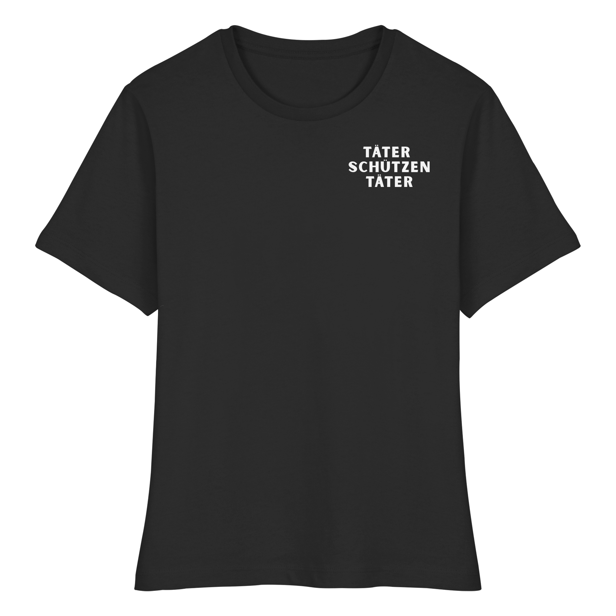 Täter schützen Täter - Fitted Ladies Organic Shirt