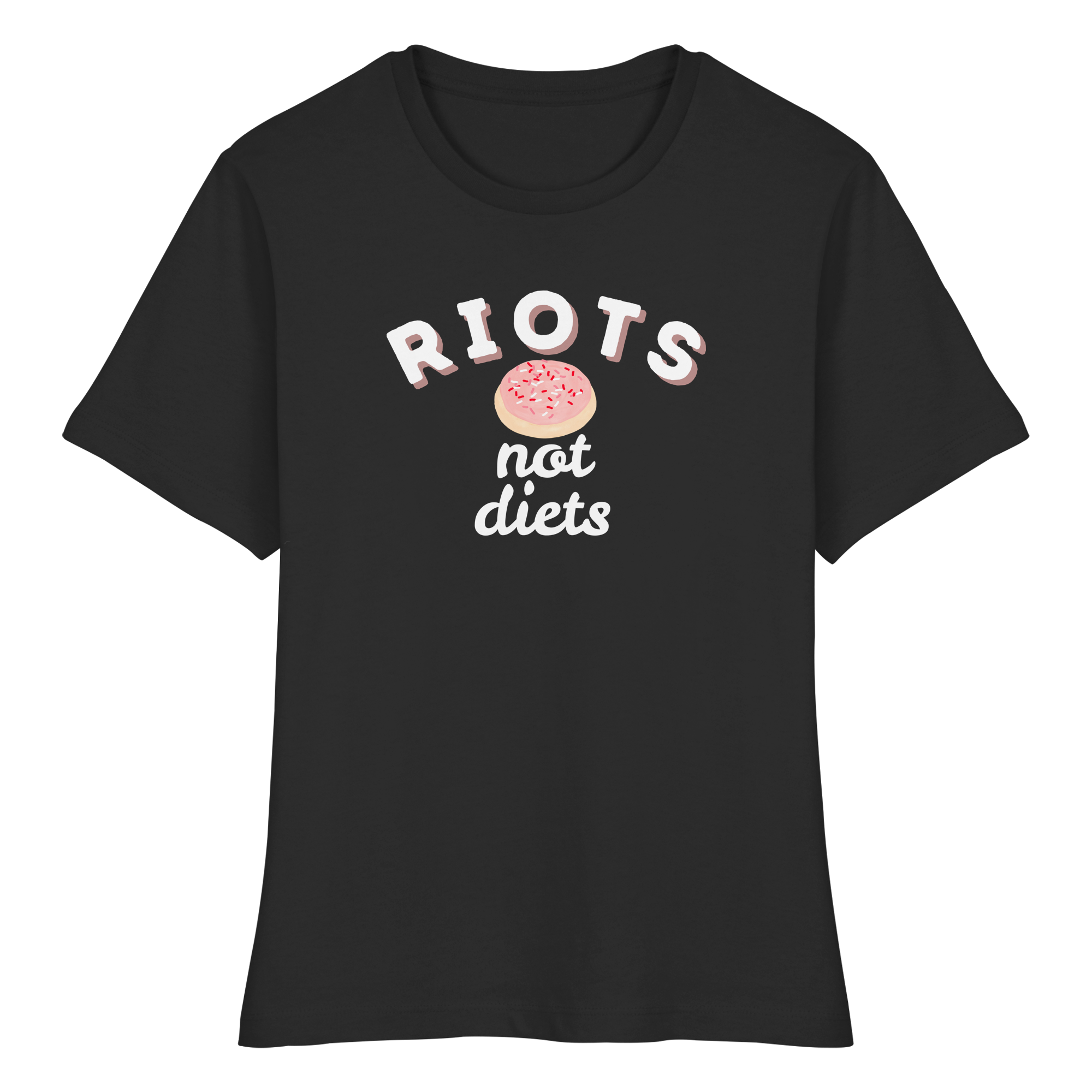 Riots not Diets - Fitted Ladies Organic Shirt