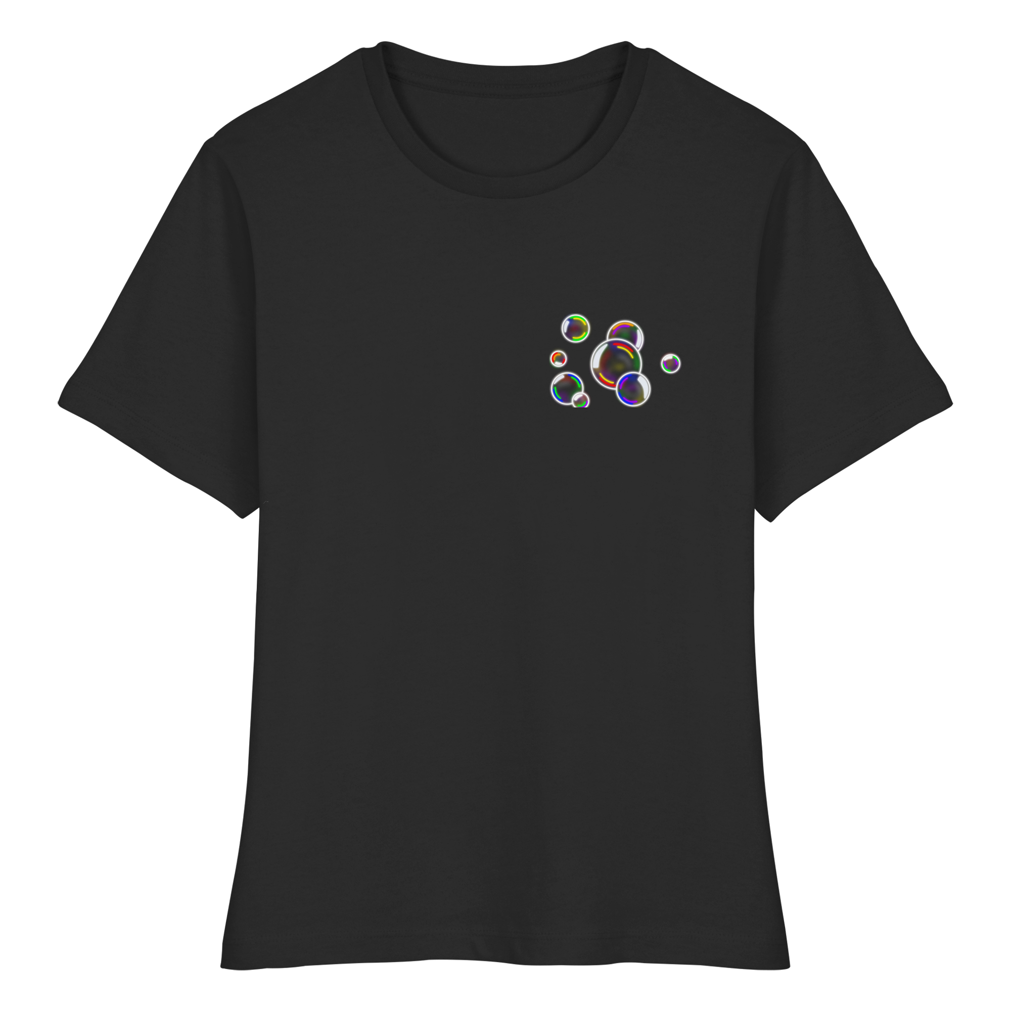 Regenbogen Seifenblasen - Fitted Ladies Organic Shirt