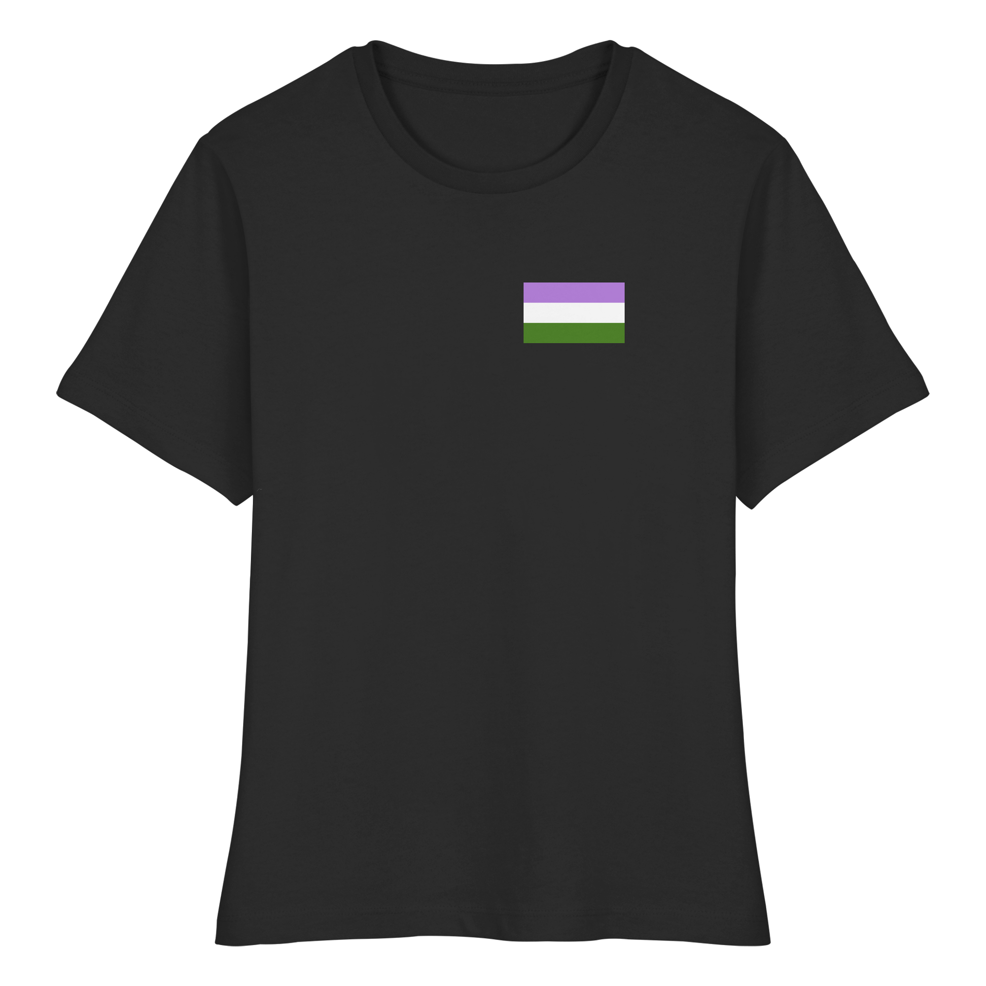 Genderqueer Pride Flag - Fitted Ladies Organic Shirt