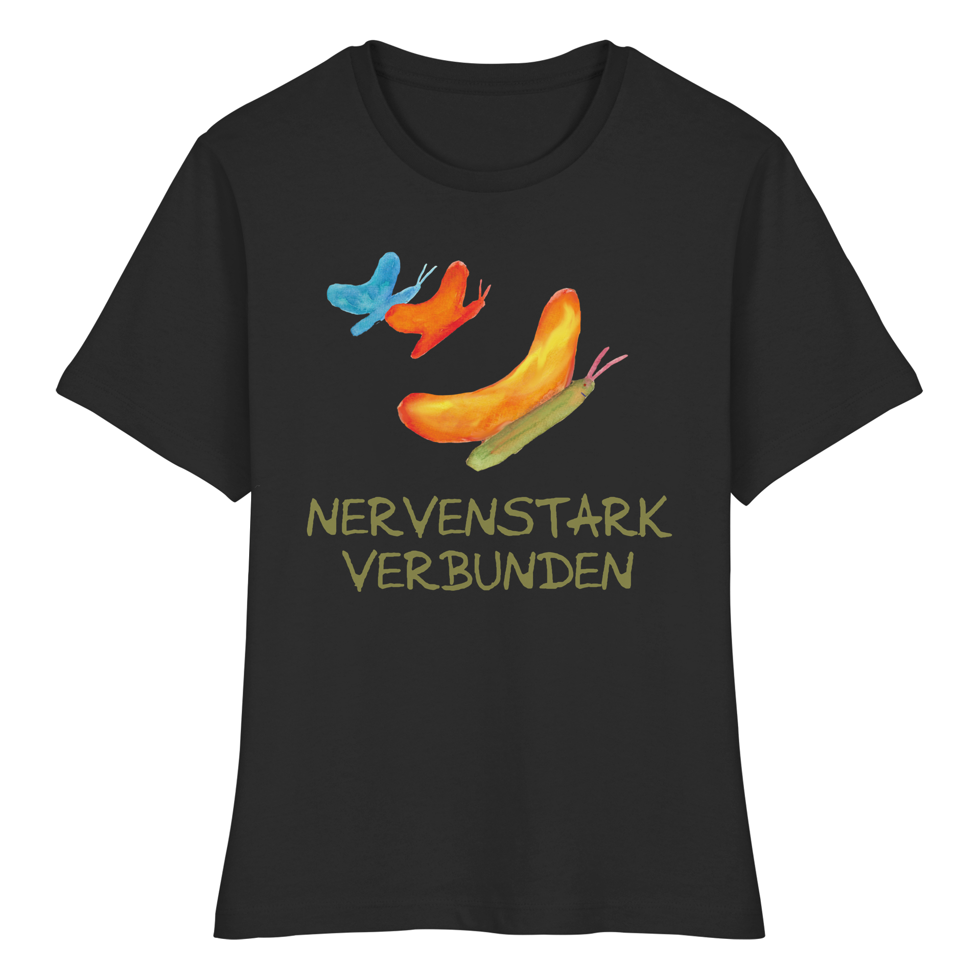 Nervenstark verbunden "Schmetterline Jona Edition" - Fitted Ladies Organic Shirt